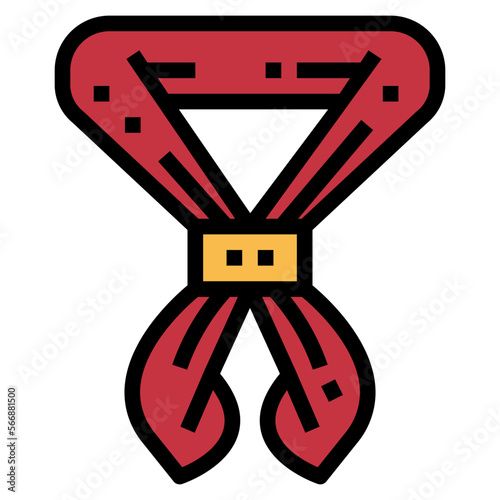 scarf filled outline icon style