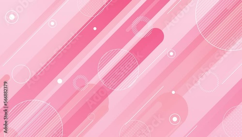 Vibrant pink motion graphics with a loop animation that also supports a vertical screen.