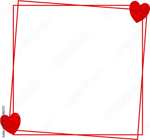 Red Texture Frame With Heart