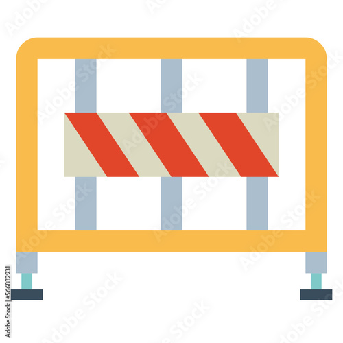 barrier flat icon style