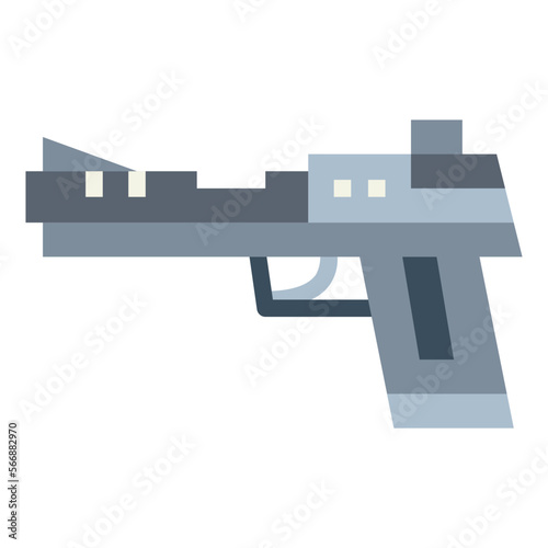 gun flat icon style