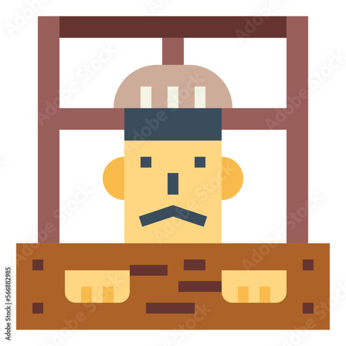 Head Crusher flat icon style