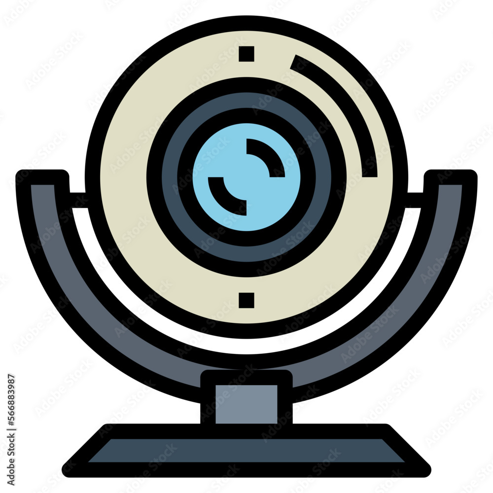 webcam filled outline icon style webcam filled outline icon style