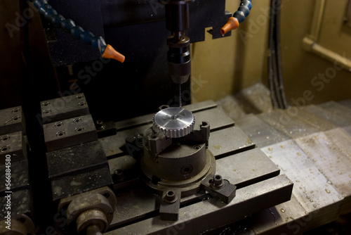 Parts processing at machining center