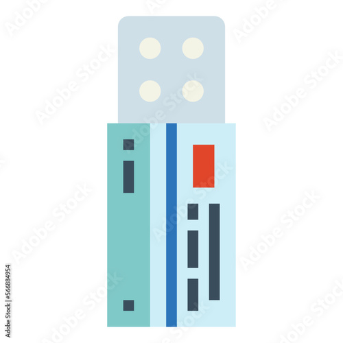 aspirin flat icon style