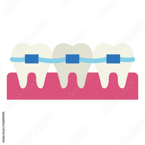braces flat icon style