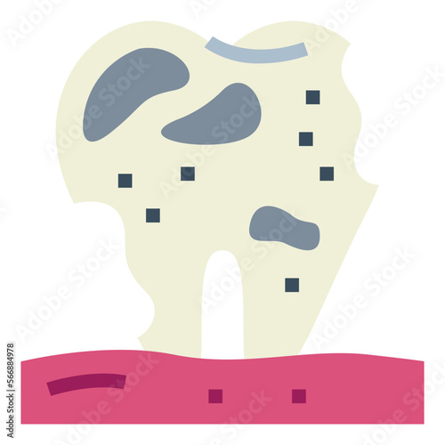 decayed flat icon style