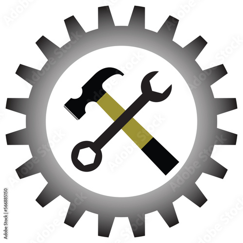Service Tools vector icon on white background.