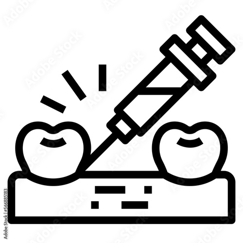 anesthetic line icon style
