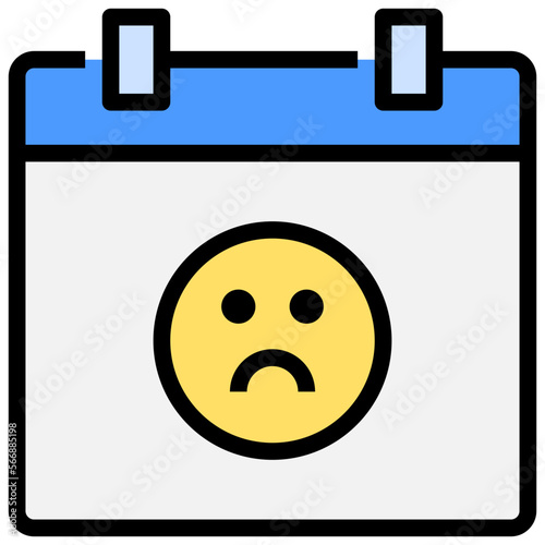 bored filled outline style icon