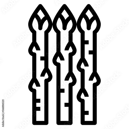 asparagus line icon style