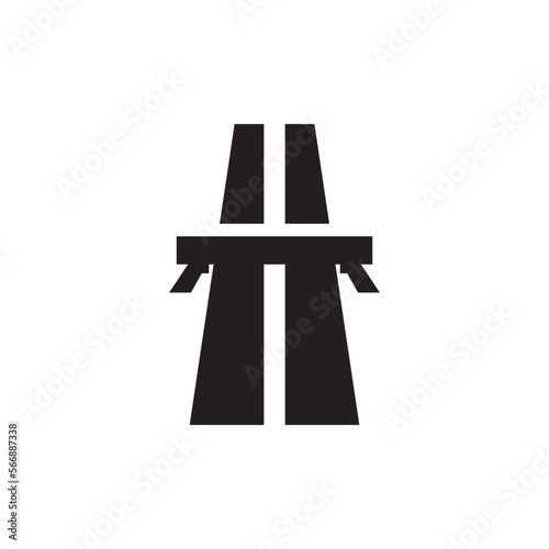 gate or toll road icon,illustration design template