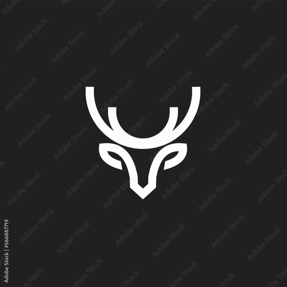 Deer Head Logo template line art design. The symbol itself would look great as a corporate and website symbol or icon. Deer Head Logo template line art design. The symbol itself would look great as a corporate and website symbol or icon.