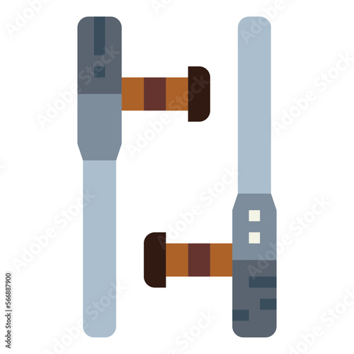 baton flat icon style