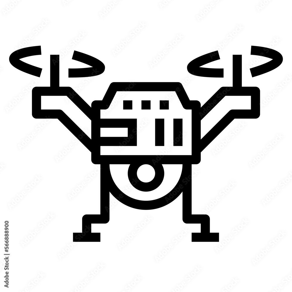 drone line icon style drone line icon style