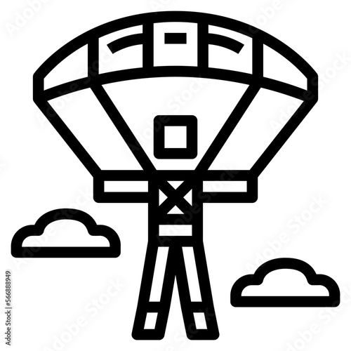 paratrooper line icon style
