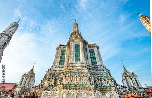 Wat Arun iconic Buddhist temple complex,Bangkok,Thailand,