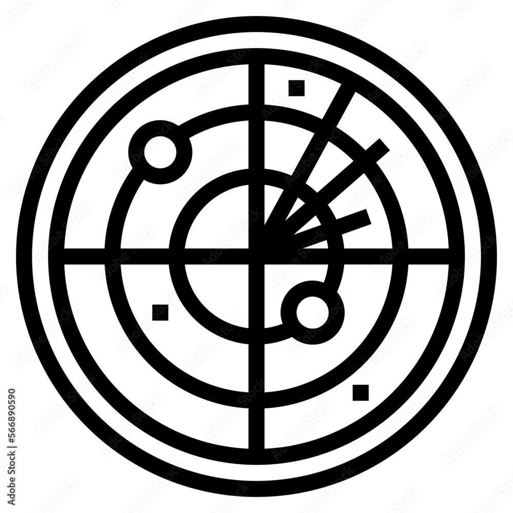radar line icon style radar line icon style