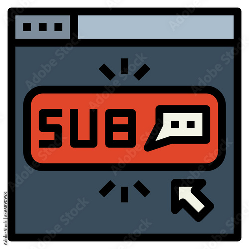subscribe filled outline icon style