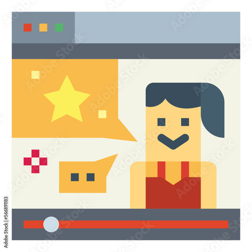 influencer flat icon style
