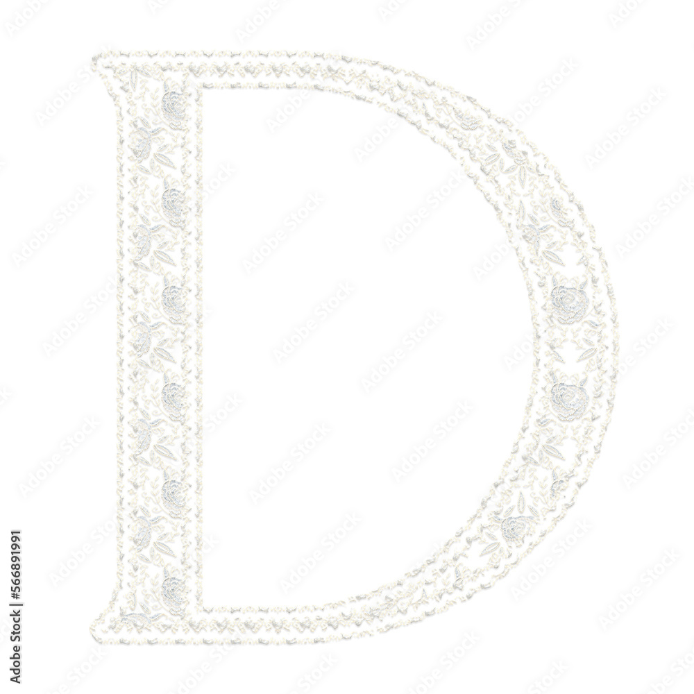 Beautiful floral lace alphabet set in uppercase and lowercase letters ...