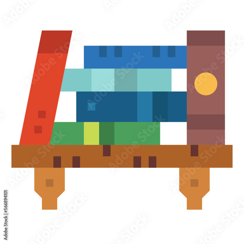 bookshelf flat icon style