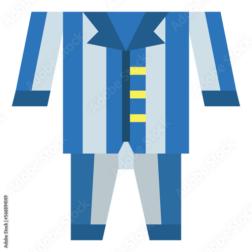 Pajamas flat icon style