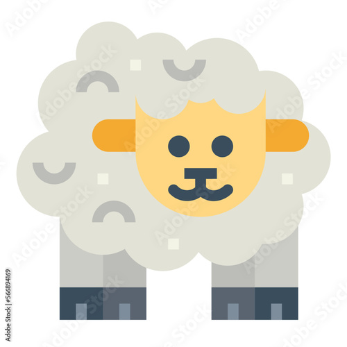 sheep flat icon style