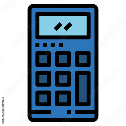 calculator filled outline icon style