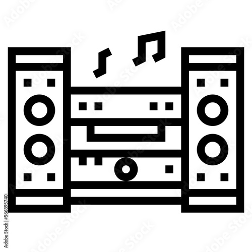 stereo line icon style