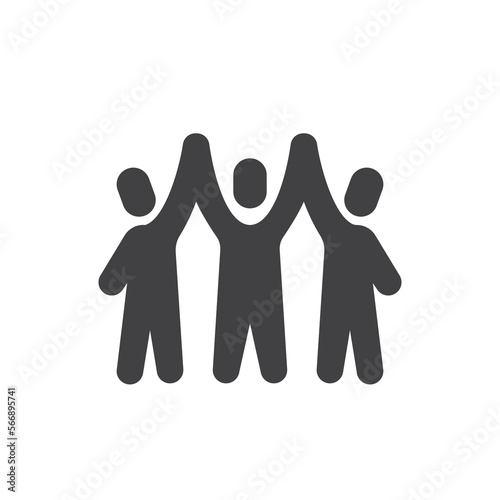 Teamwork group vector icon