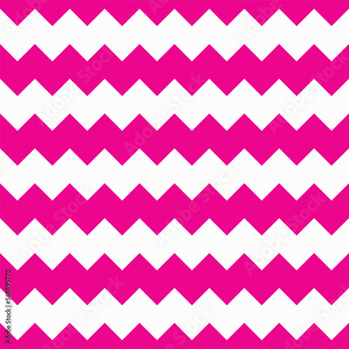 Pink and white zigzag background and pattern.