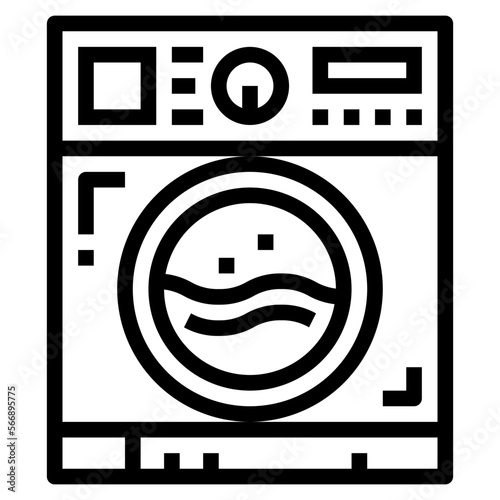 Washing machine line icon style