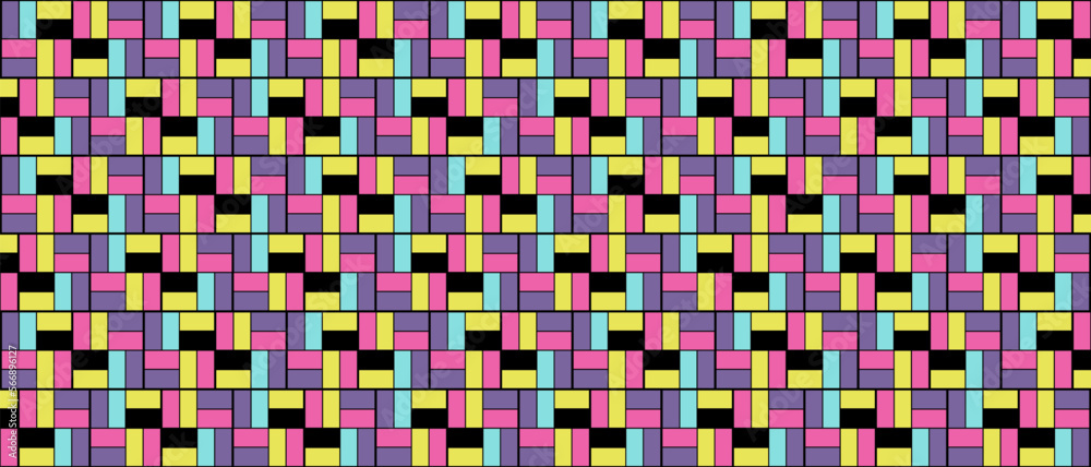 Fototapeta premium Geometric background with color squares pattern. Abstract wallpaper. Modern horizontal background Vector EPS 10