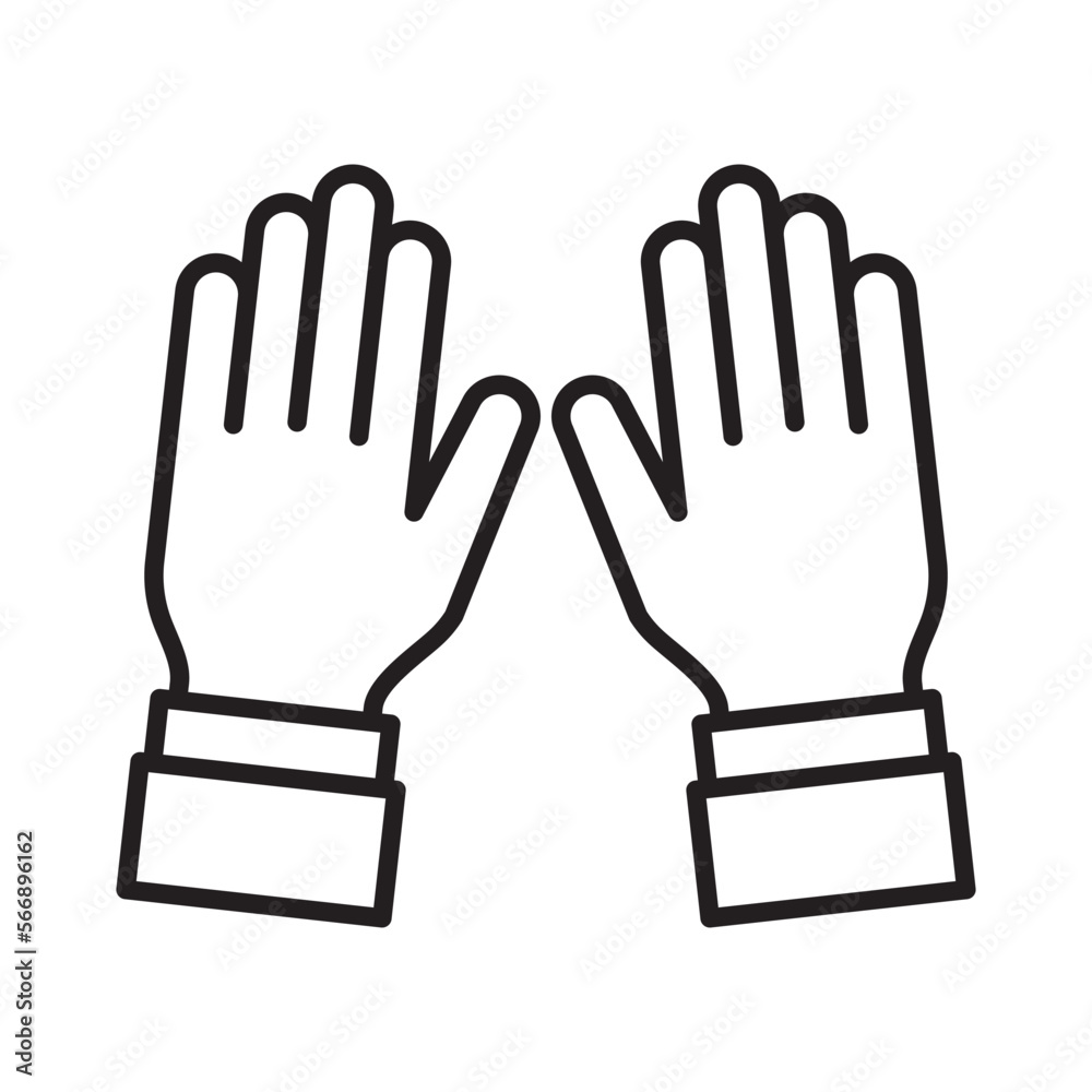 Two hands icon flat design vector illustration. Two hands icon flat design vector illustration.