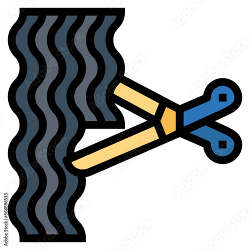 hairdressing filled outline icon style