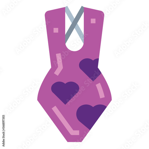 swimming suit flat icon style
