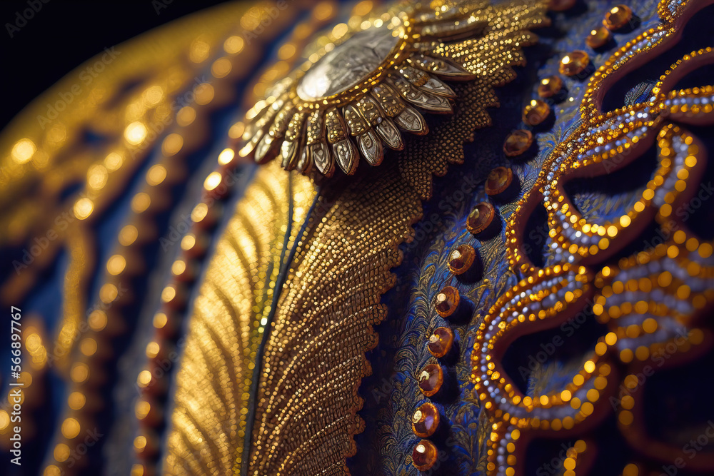 Obraz premium Close up on elegant upper class Victorian dress