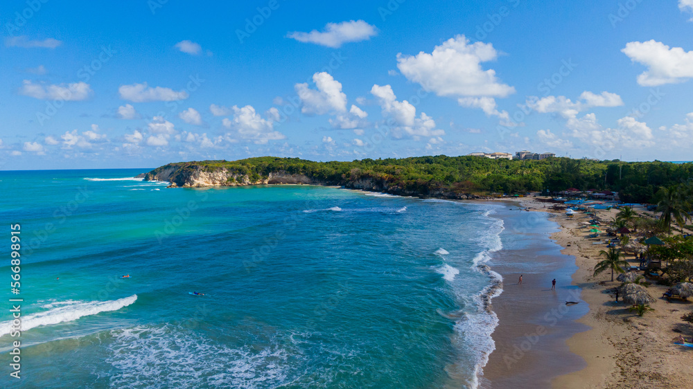 landscape of Punta Cana Beach, cortecito, macao, etc. Dominican Republic.