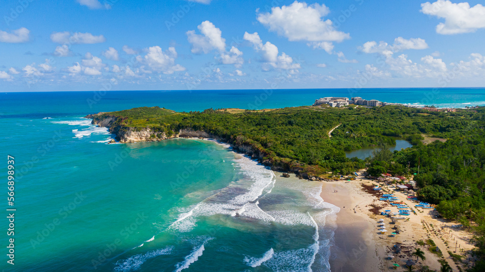 landscape of Punta Cana Beach, cortecito, macao, etc. Dominican Republic.