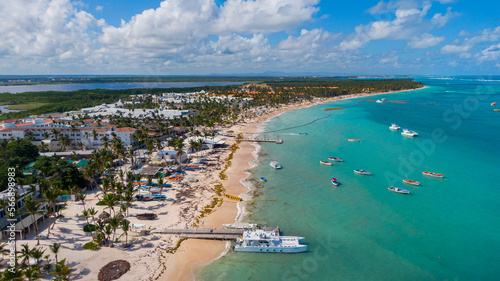 landscape of Punta Cana Beach, cortecito, macao, etc. Dominican Republic.