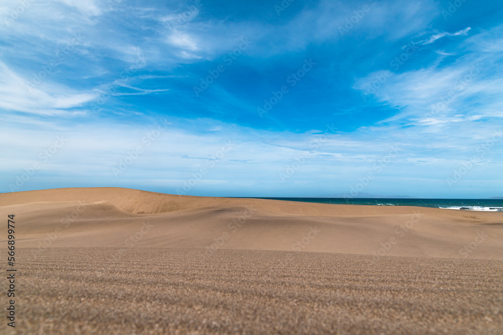 sanddune rippling surface of dry sand dune