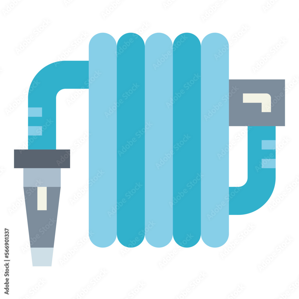 Water hose flat icon style