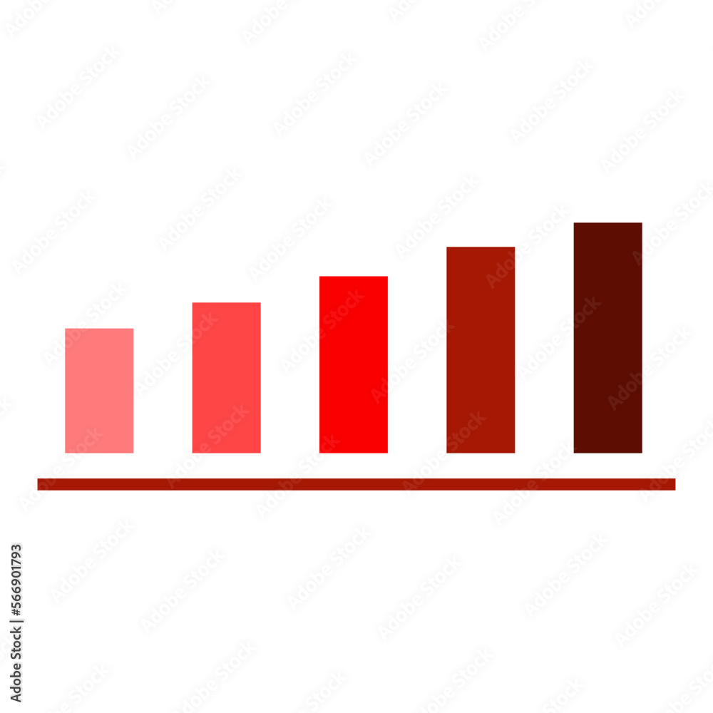 Chart bar graph chart with red arrow Chart bar graph chart with red arrow