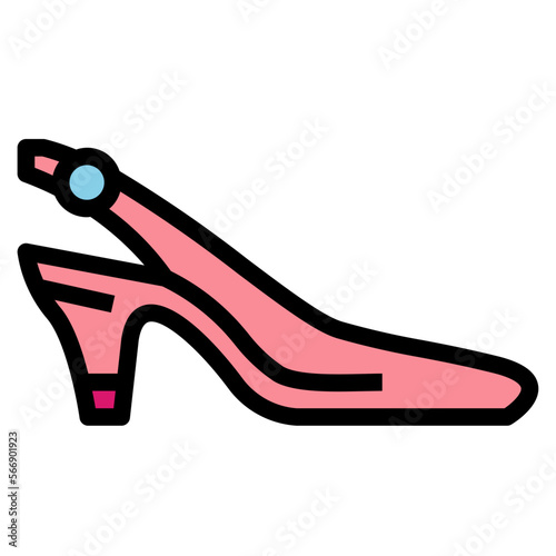 Slingbacks filled outline icon style