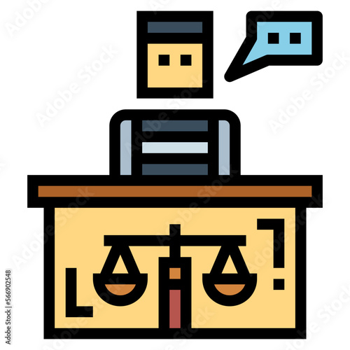 defendant filled outline icon style