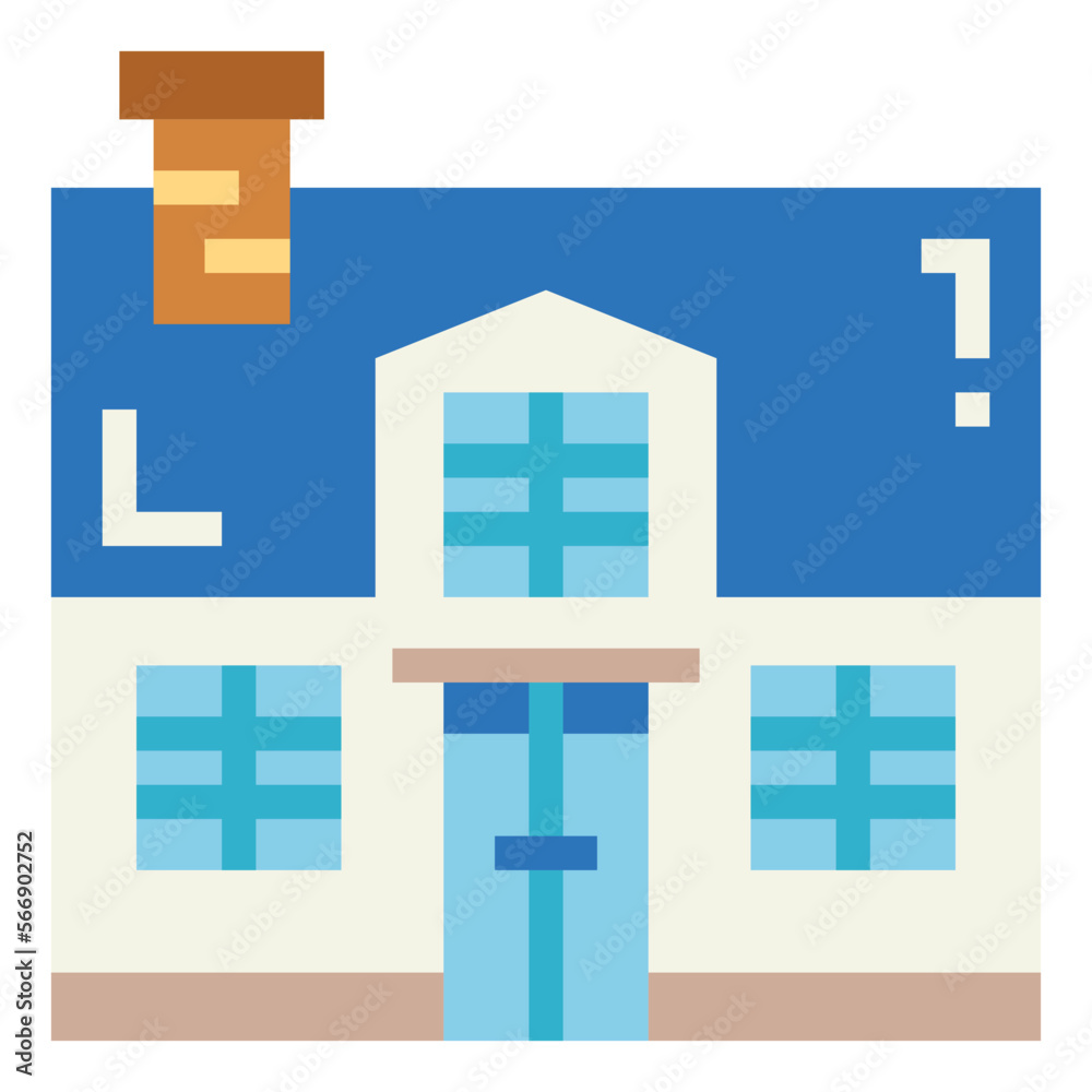 Obraz premium building flat icon style