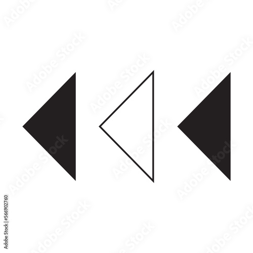 Monoline geometric shape arrow icon illustration