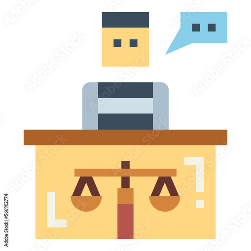 defendant flat icon style