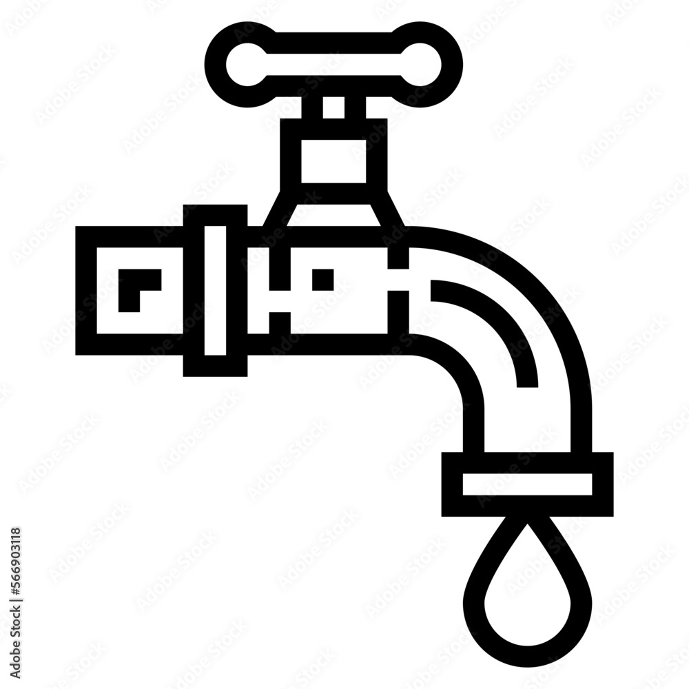 faucet line icon style faucet line icon style